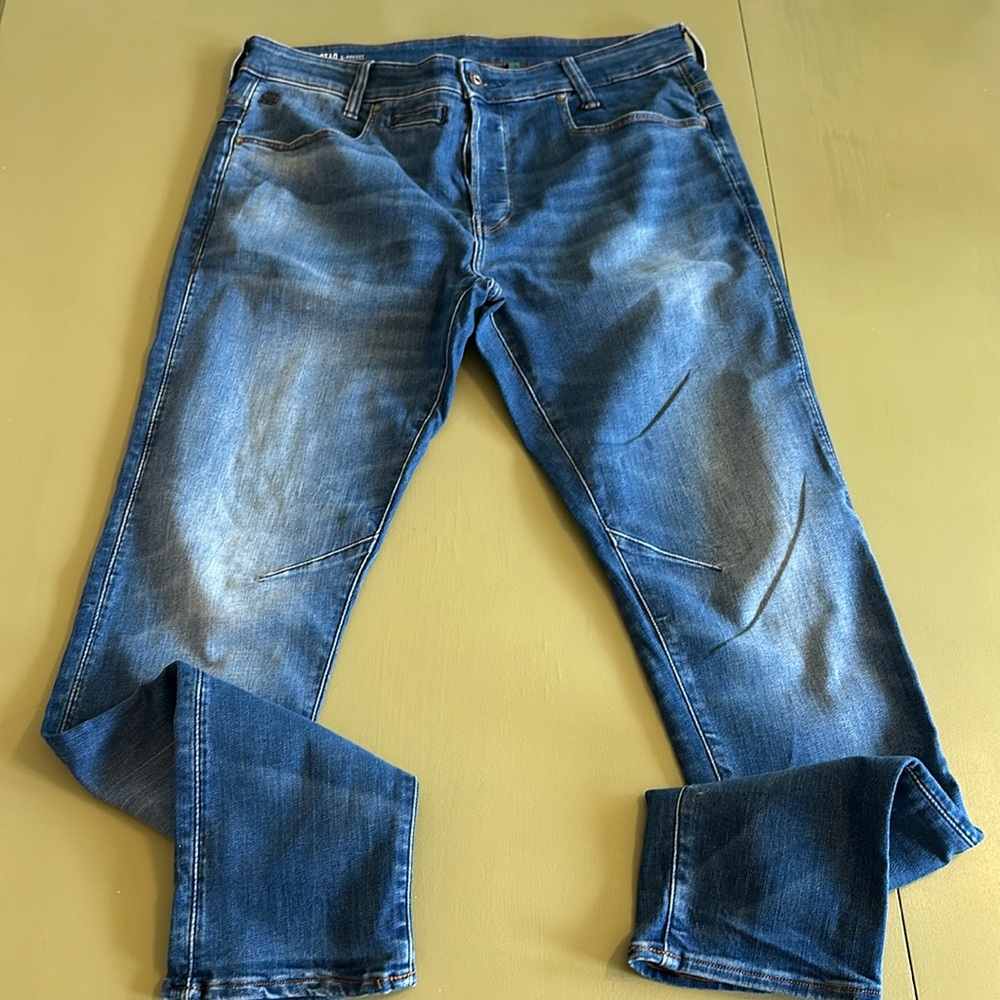 RAW D-STAQ 5 Pocket Button Fly Jeans 34x34